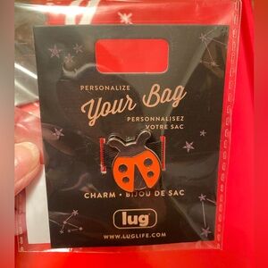 🦚 Lug Ladybug Charm with Red and Black Accents. NWT